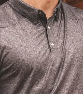 2026 Master Golf APGA Men's Golf Polo Vexl Brand – Western Pearl Snap Polo - Floral | Black