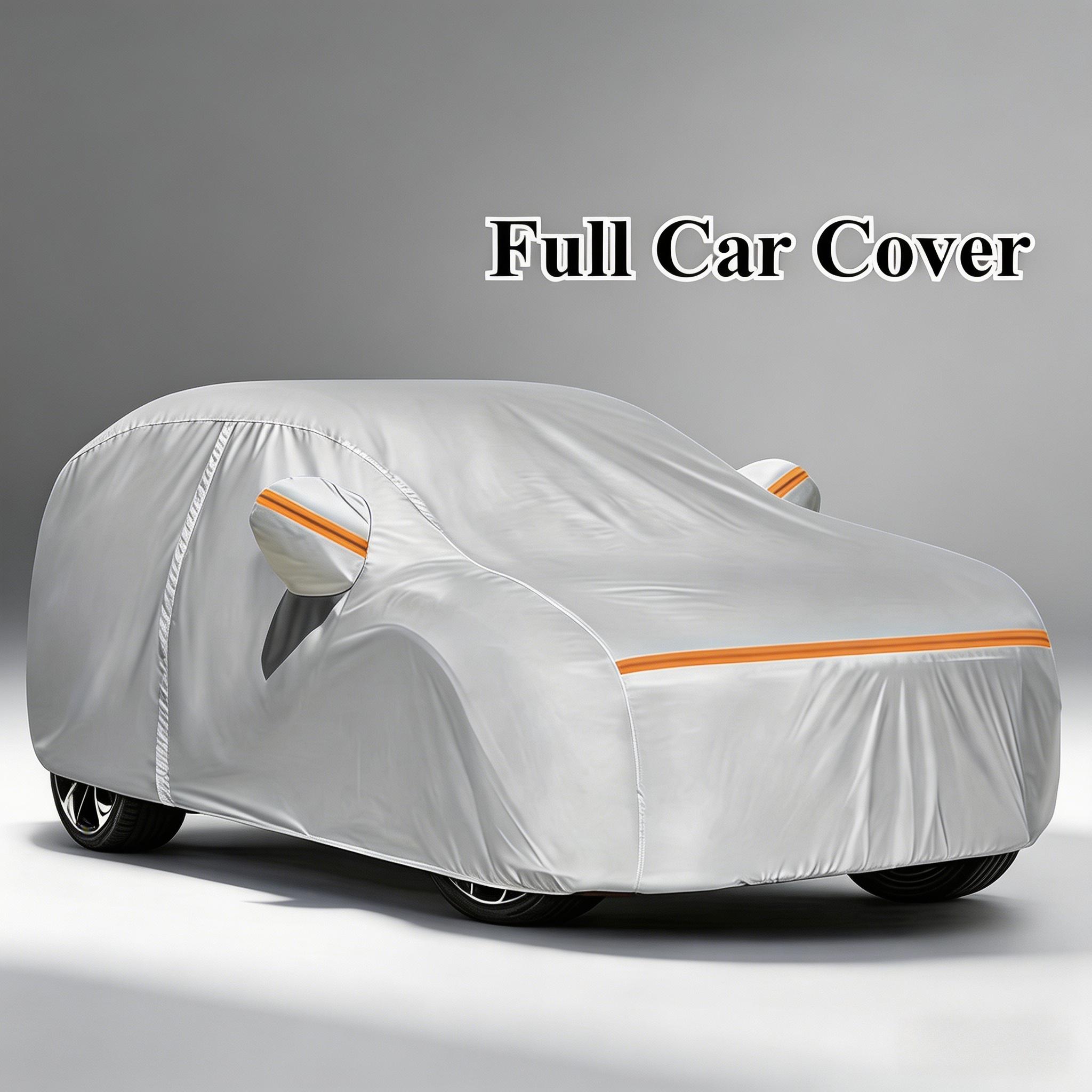 Waterproof Full Car Cover All Weather Protection - Universal Fit for Sedan SUV Truck, Windproof Snowproof UV Resistant Car Covers with Reflective Stripes, Outdoor Indoor Full Vehicle Cover,Car Stuff