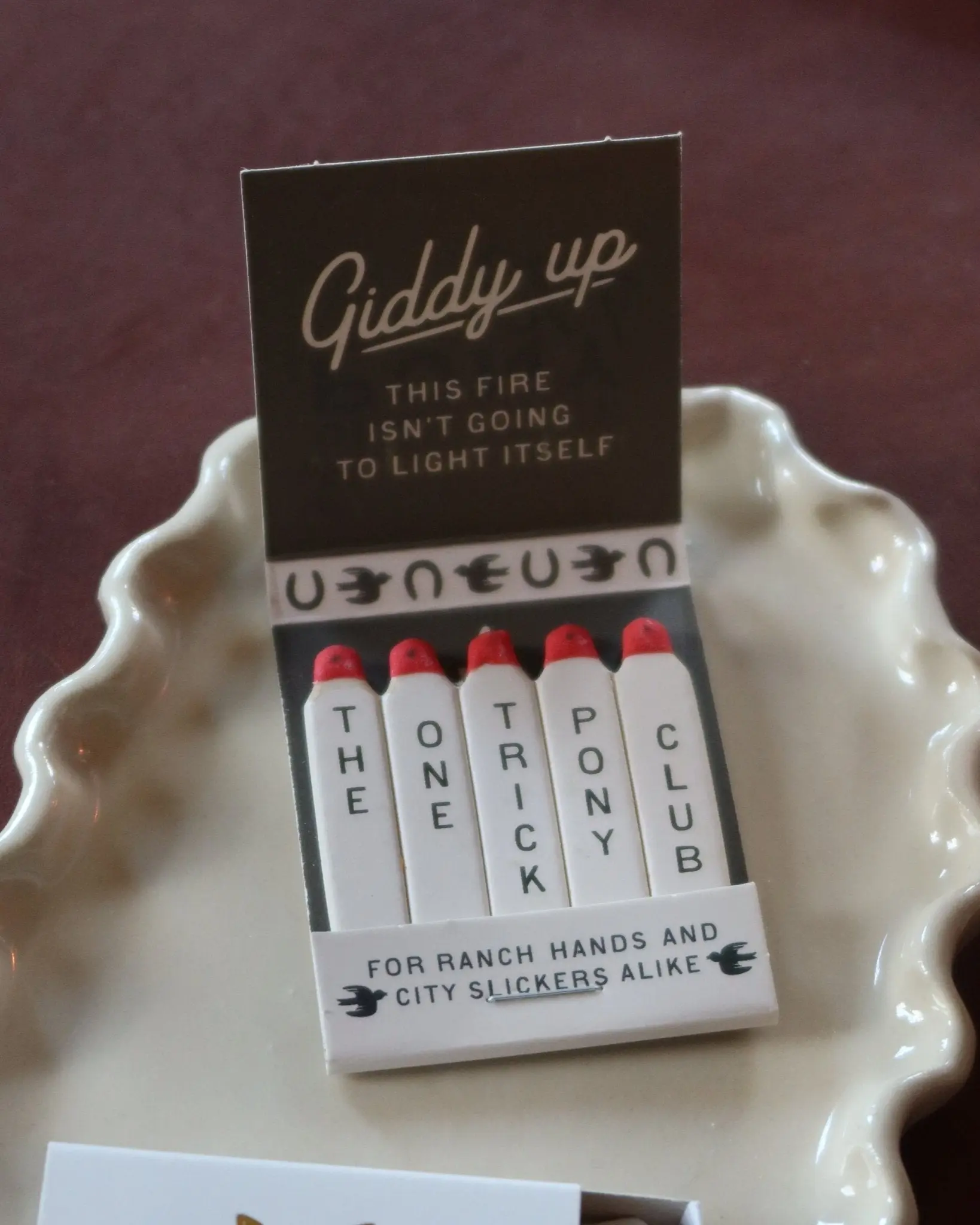 THE ONE TRICK PONY MATCHBOOK