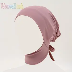 New Hot Selling Multi-Color Milk Silk Elastic Neck Hat, Solid Color Malay Indonesian Style Head Wrap, Soft Skin-Friendly Stretch Headscarf Accessories for Women, Versatile All Season Casual Headwear Perfect for Daily Outdoor Travel Street Fashion Outfit M