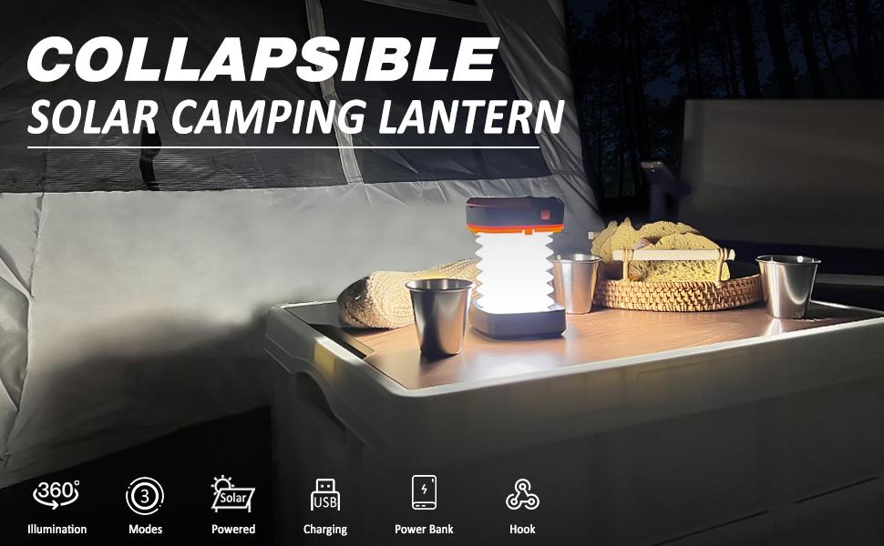 XTAUTO 2-Pack Foldable Portable LED Camping Light, Solar USB Rechargeable Waterproof Outdoor Lights, Emergency Flashlight for Hiking Camping Power Outages Hurricane XTAUTO 2-Pack Foldable Portable LED Camping Light, Solar USB Rechargeable Waterproof Outdoor Lights, Emergency Flashlight for Hiking Camping Power Outages Hurricane