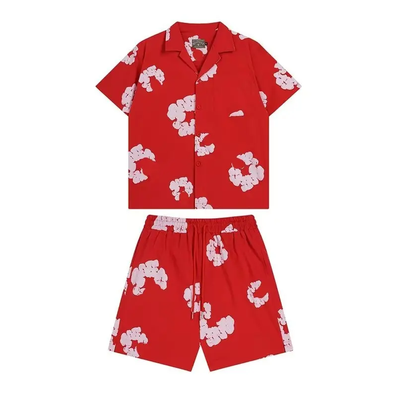 Shirt Set Red [White Wreath]