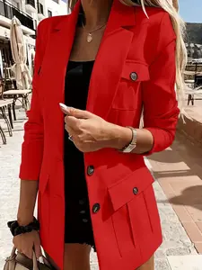New Women's Suit Jacket Elegant Series, Office Commute Date Recommendation, Stylish Ladies' Blazer for Work and Casual Wear, Womenswear Outerwear Long Sleeves Fitted, Formal Casual Suit