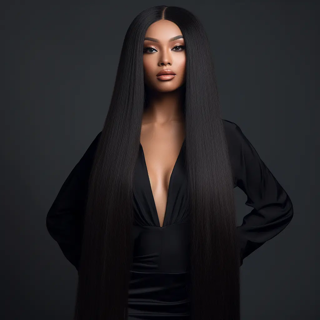 4X4 | Wear And Go Glueless | 10"-30" | Natural Black | Brazilian Hair Bone Straight Lace Wigs 100% Human Hair Wigs