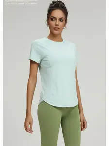 Women's Plus Size Cool Sportswear Quick-Dry Loose Fit Breathable High Elasticity Running Gym Yoga Tee S-4xl