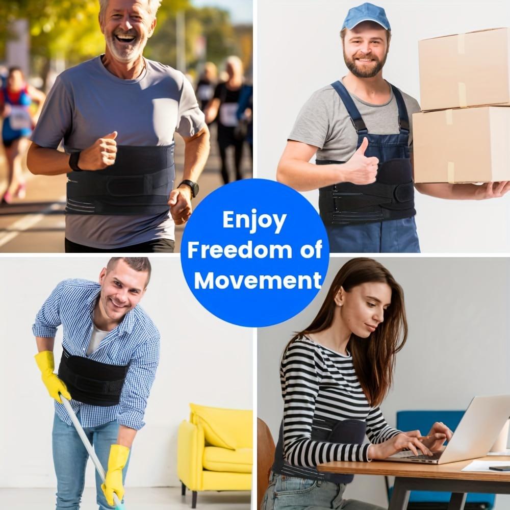 1pc Adjustable Dual Elastic Straps For Women & Men Breathable Lower Back Brace For Lower Back Support, Lumbar Support Belt With Lumbar Pad