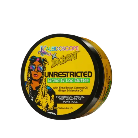 Da Brat Unrestricted Braid & Loc Butter - 4oz Coconut-Shea Braid Gel with Coconut Oil, Hydrating Moisturizer for Female Textured Hair & All Protective Styles, Lightweight, Frizz Control