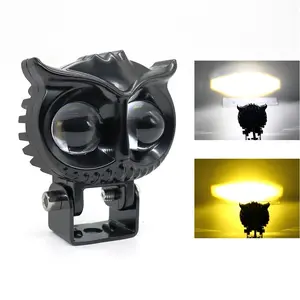 Owl Design Motorcycle Headlight, 4 Modes Auxiliary Super Bright LED Light, Universal Fog Light for Motorcycle, Electric Vehicle, Scooter