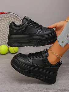 Versatile Women's Wedge Heel Thick Sole Sports Shoes, Comfortable and Stylish Casual Sneakers, Thick Soled Sneakers for Daily Wear, Perfect for All Seasons