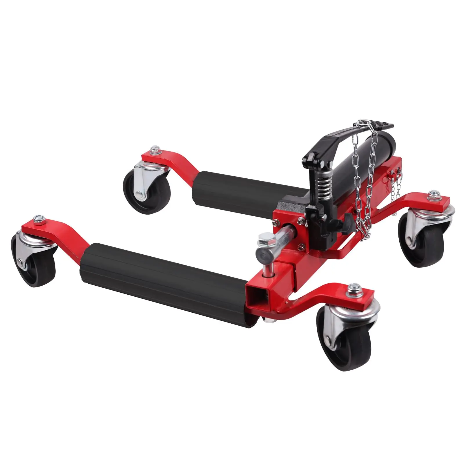 Garvee Car Wheel Dolly Set (2-Piece) with Hydraulic Tire Jack, 1500 LBS Capacity Car Repair Tools for Truck, RV Vehicle Positioning, Red