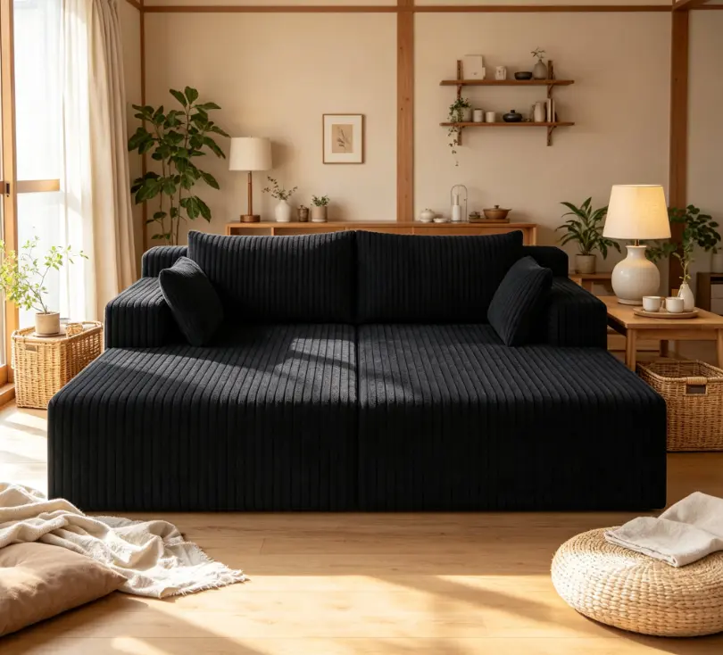 Cloud Sectional Modular Sofa with Shape Chaise, Deep Seat Upholstered Couch, No-Assembly-Required Indoor Furniture for Living Room