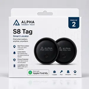 ALPHA Smart Tag (2-Pack) – Apple Find My Compatible Bluetooth Tracker for Keys, Wallets, Luggage