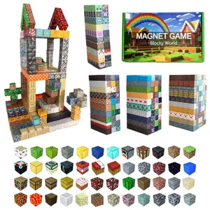 Magnetic Tiles Magnetic Building Blocks 300PCS for Kids Ages 3+, Blocky World Magnetic Blocks STEM Educational Toy, Montessori Learning Creative Open Ended DIY Building Set, 3D Magnetic Construction Building Toys for Boys Girls