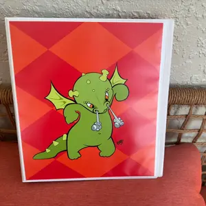 Cute Funny Cartoon Dragon 1.5 inch 3-Ring Binder