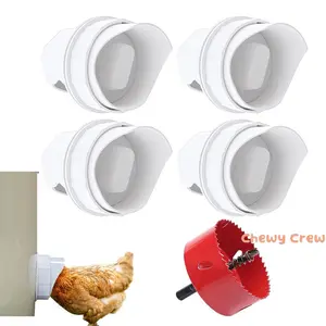 Chewy Crew Smart Automatic Poultry Feeder! This Gravity Kit Provides a Steady Food Supply for Days. Fits Most Buckets & Troughs to Keep Feed Clean & Reduce Waste.