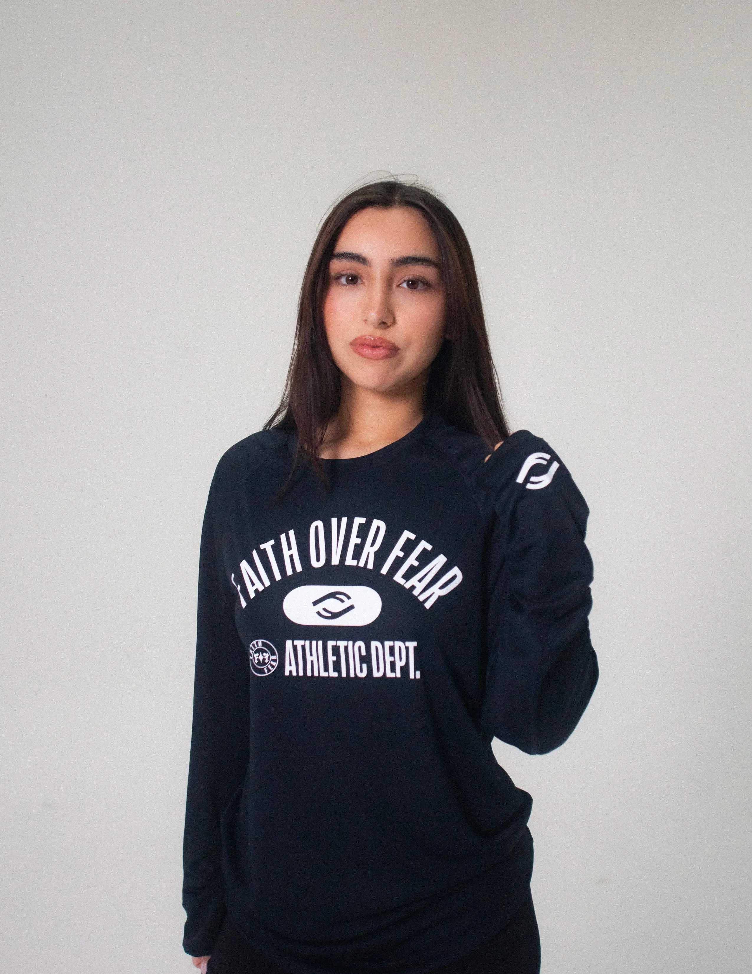 FOF Athletic Dept. Black Long Sleeve T-Shirt workout jacket Gym Athletic Clothes Daily Wear Sportswear