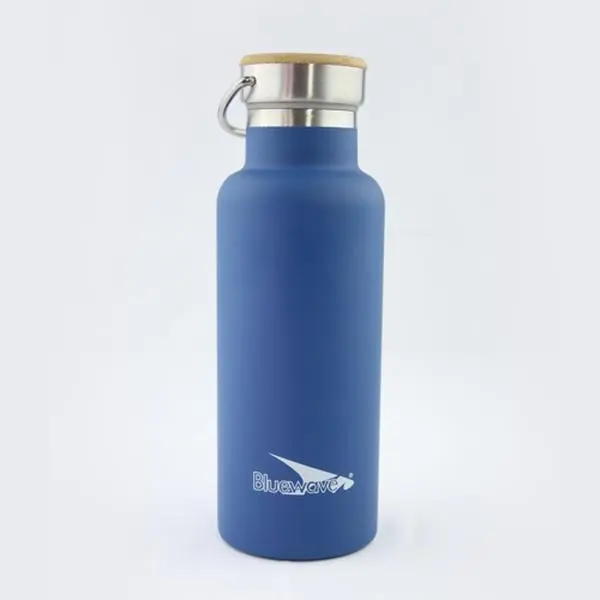 Bluewave Lifestyle PKDB50A Navy Blue Reusable Thermal Drink Flask - D2 Double Wall Vacuum Stainless Steel Sports Bottle - 17 oz