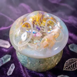 Enchanted Mini World Mushroom Jar - Sage Opal