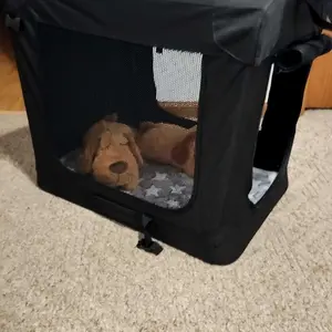 Soft-Sided Dog Crate, Portable Travel Crate With 4-Side Ventilation & No-Tools Setup,Ideal For Car, Hotel, And Vet Visits With Medium Sized Breeds