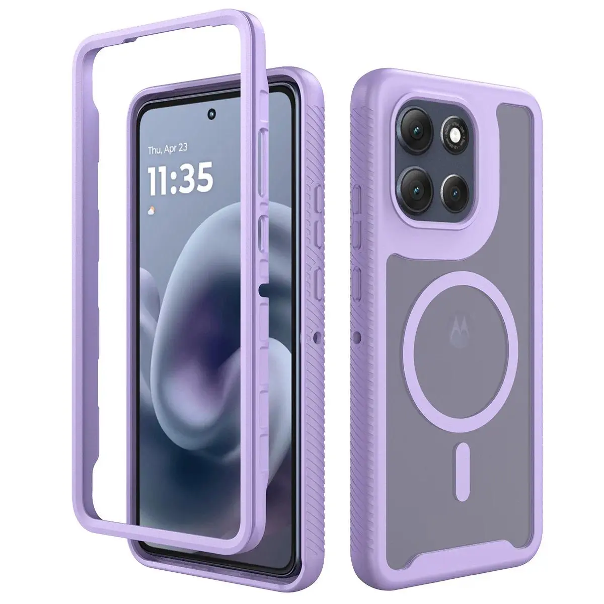 Military Shockproof Protective Matte Magnetic Smartphone Case For Motorola Moto G55 G05 G35 G15 E15 G06 G56 G86 For Magsafe Rugged Armor Cover, Casing, Mobile Phone Casing