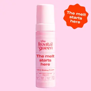 The Frontal Queen Lace Melting Foam for Wig Install | Pre-Melt Lace Prep + Fix Stuck Hairs During Install + Lay Edges |  Mousse for Seamless Melt, No Flakes, No Crunch | Glueless Friendly & Perfecting Lace Application