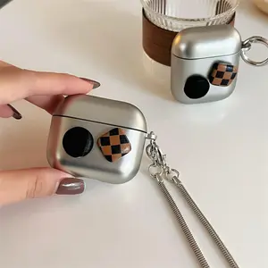 TheNorthStar Fashion Siliver Color Earphone Case With KeyChain, LightWeight Simply Fashion Earphone Cover