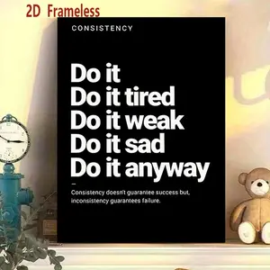 1 piece / Inspirational text design, rich atmosphere, office wall decor, inspirational decor, self-care gift, perfect for modern homes, canvas print, space to boost productivity, modern home decor, frameless