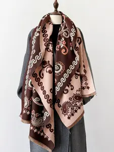 Women's Fall Winter Scarf, Fashionable Waffle Knit Neck Warmer, Stylish Shawl Wrap, Perfect for Outdoor Travel Dating Decoration