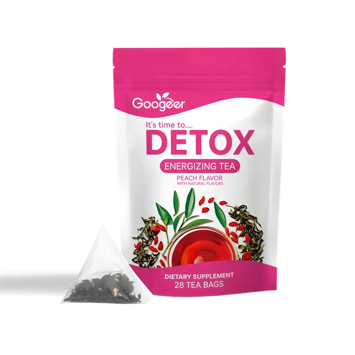 Googeer Clean Energy Herbal Tea Bags - Refreshing Botanical Blend for Natural Vitality, Mental Focus & Daily Wellness Support