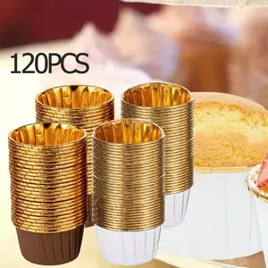 Mini Cake Cups Muffin Paper Box Paper Cup Boxes Oil-resistant and Waterproof Baking Cups Muffin Mold Mini Muffin Mold Wedding Birthday Party Muffin Box Bakeware Utensils Fruit Oven