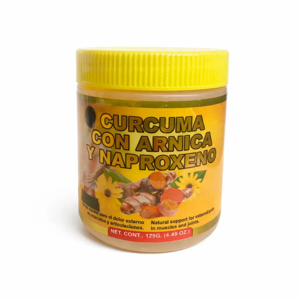 Gel Pomada Natural de Curcuma con Arnica 125 gramos. Para dolores musculares y de Articulaciones. Producto Mexicano. Moisturizer Body Care Skin Repair