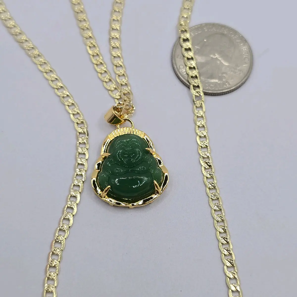 BUDDHA no stones  beautiful necklace Cuban  style gold-plated  colors available religious chain 1 chain 1 pendant for this prices pick yours