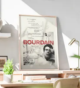 Anthony Bourdain Fan Merch Poster | Inspirational TV Personality Wall Art