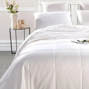 Since Silk--All Season Silk Comforter, White Long Strand Mulberry Silk- 100% Cotton Duvet Cover