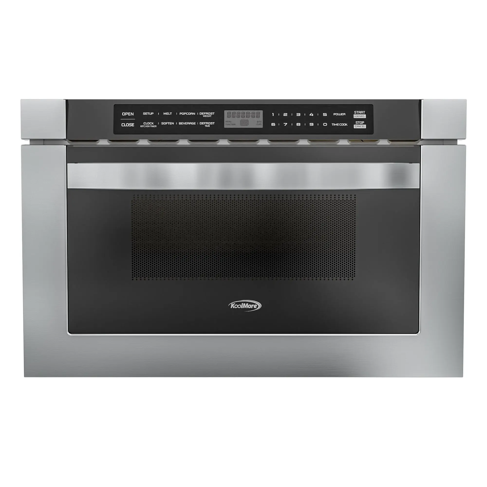 24 in. Stainless-Steel Microwave Drawer, Wall-Mounted with Flat Bottom,1.2 Cu. Ft.