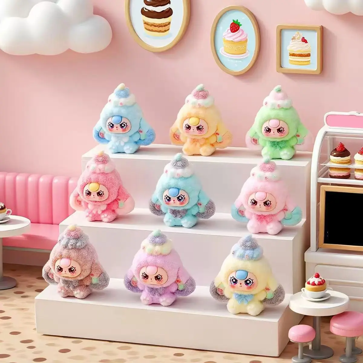 TOOUEE 9/18pcs Super Cute Collectible Cartoon Doll Ornament, Multicolor Kawaii Pendant Charm, Mini Plush Ornament Gift for Women and Girls, Perfect for Birthday Parties, Purses and Backpack Accessories, Kawaii Stuffed Animals, Stuffed Animal Gifts
