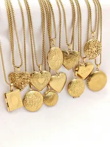 Vintage Versatile High-End Multi-Style Locket Stainless Steel Necklace for Women – A Stylish, Minimalist, Niche Accessory