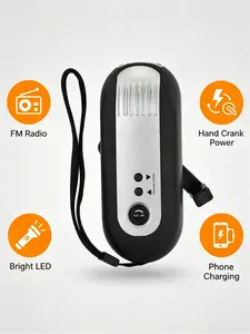 Hand-crank charging, USB charging, and radio listening—a rechargeable flashlight that can charge your phone