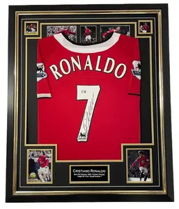 Juve Legend Cristiano Ronaldo Signed Shirt No Poster Print Unframe