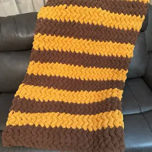 Fall Herringbone Chunky Knit Blanket, Throw, Lap Blanket