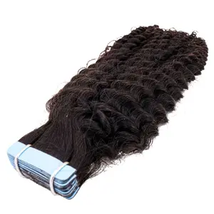 Afro Kinky Curly Human Hair Tape-Ins for Women - Fashion Accessory