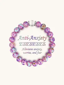 Cat's Eye Stone Beaded Bracelet, Healing Crystal Bracelet, Anxiety Relief Jewelry for Stress & Worry, Calming Crystal for Emotional Balance, Fashion Accessories for Women & Men