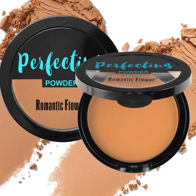 3 Shades Matte Dark Pressed Powder With Puff, Face Make up Soft Matte Makeup Long Lasting Nature Waterproof Contour Compact Powder, Matte Finishing Powder, Powder Makeup, Facial Contouring Powder