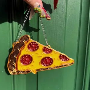 Pepperoni Pizza Handmade Sun Catcher