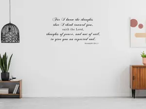 Jeremiah 29:11 Scripture Wall Decal
