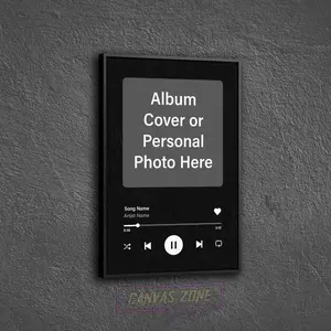 Personalized Music Canvas, Album Song Poster, Music Plaque, Music App Code, Framed Personalized Canvas, Custom Music Poster, Custom Canvas