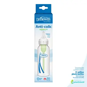 Dr. Brown'S Natural Flow Anti-Colic Options+ Narrow Baby Bottle, 8Oz, Slow Flow, 0M+, 1 Pack Dr. Brown's
