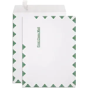 100 First Class Mail 9x12 Large White Envelopes with Peel and Seal for Mailing