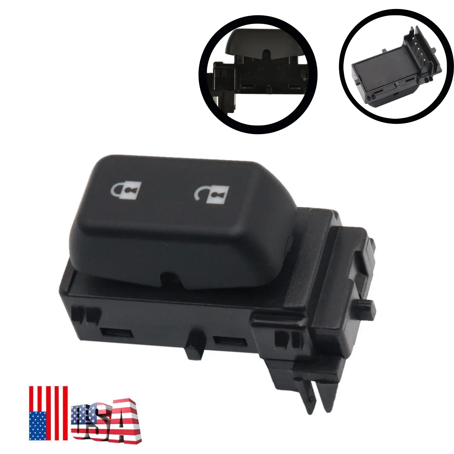 Driver Side Power Door Lock Switch - GM Door Locking Component, Part #25953266, Compatible with 2010-13 Silverado Sierra