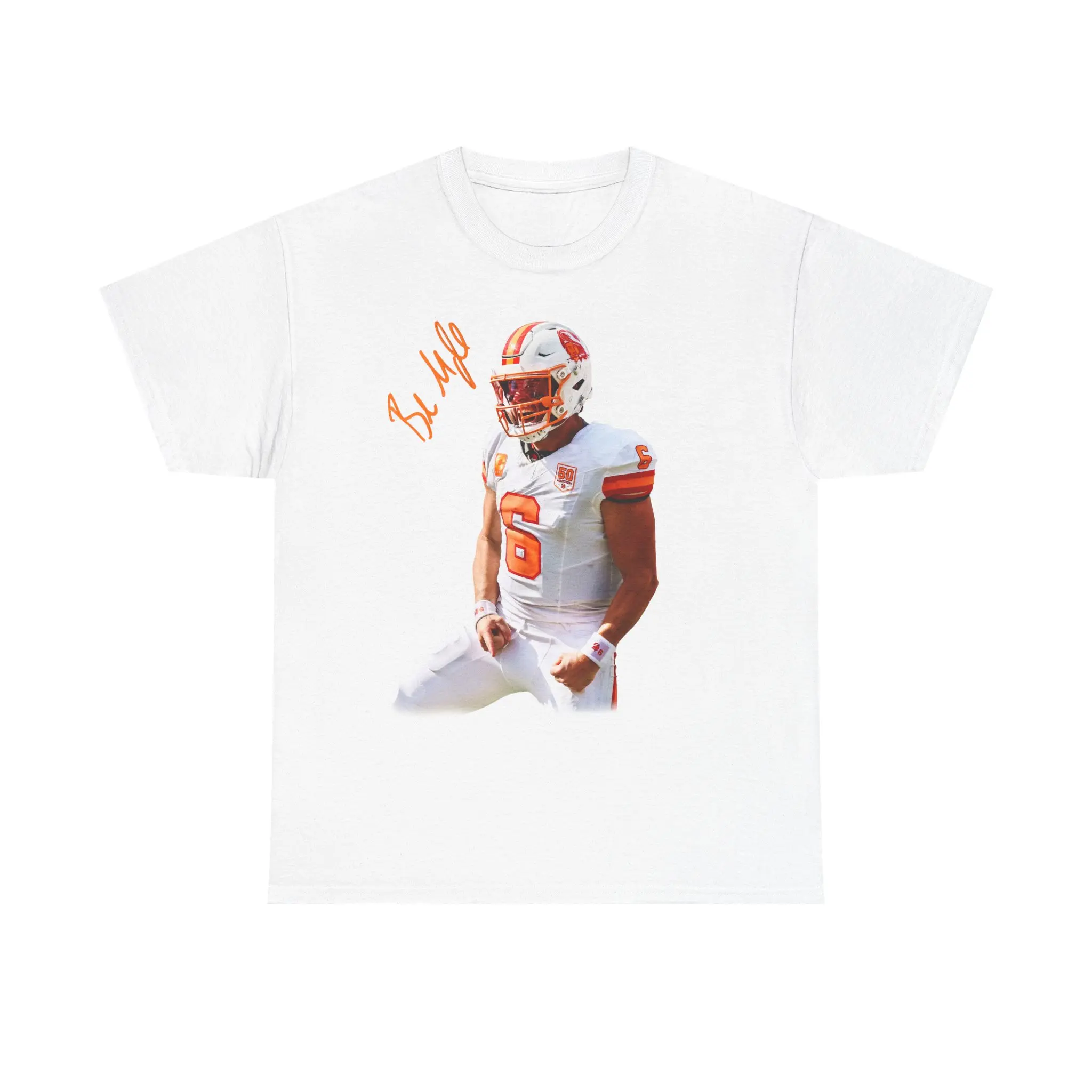 Women's Casual Everyday Short-Sleeve Round Neck Stylish Baker Mayfield Inspired T-Shirt, Women's Top & Clothes, Streetwear, Tshirt
